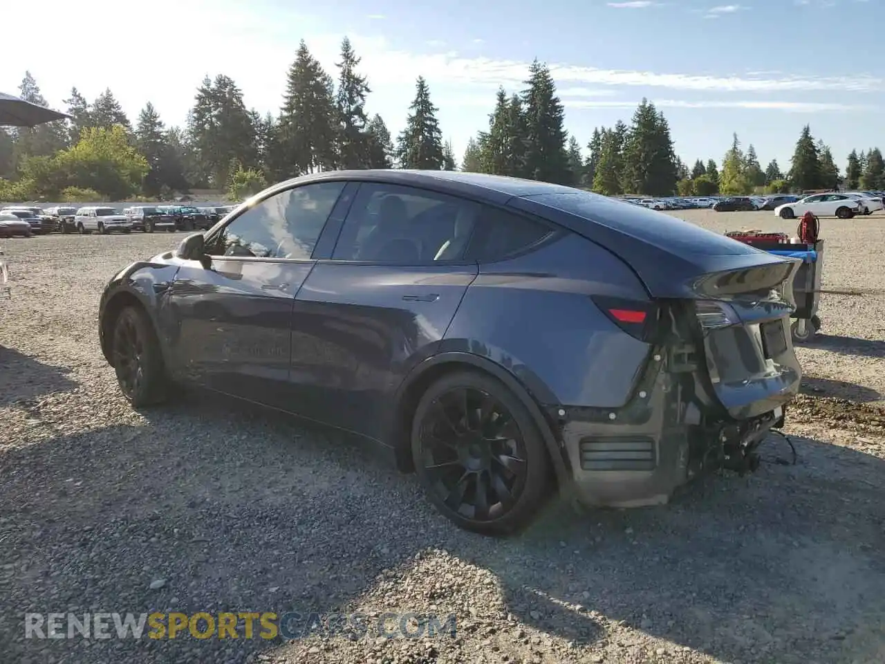 2 Photograph of a damaged car 5YJYGDEE1MF177321 TESLA MODEL Y 2021