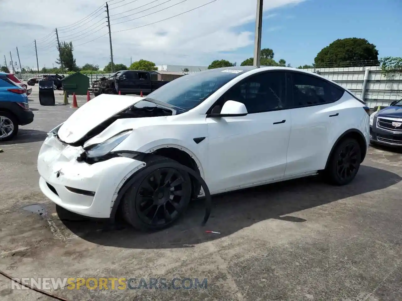 1 fotografías del automóvil dañado 5YJYGDEE1MF190750 TESLA MODEL Y 2021