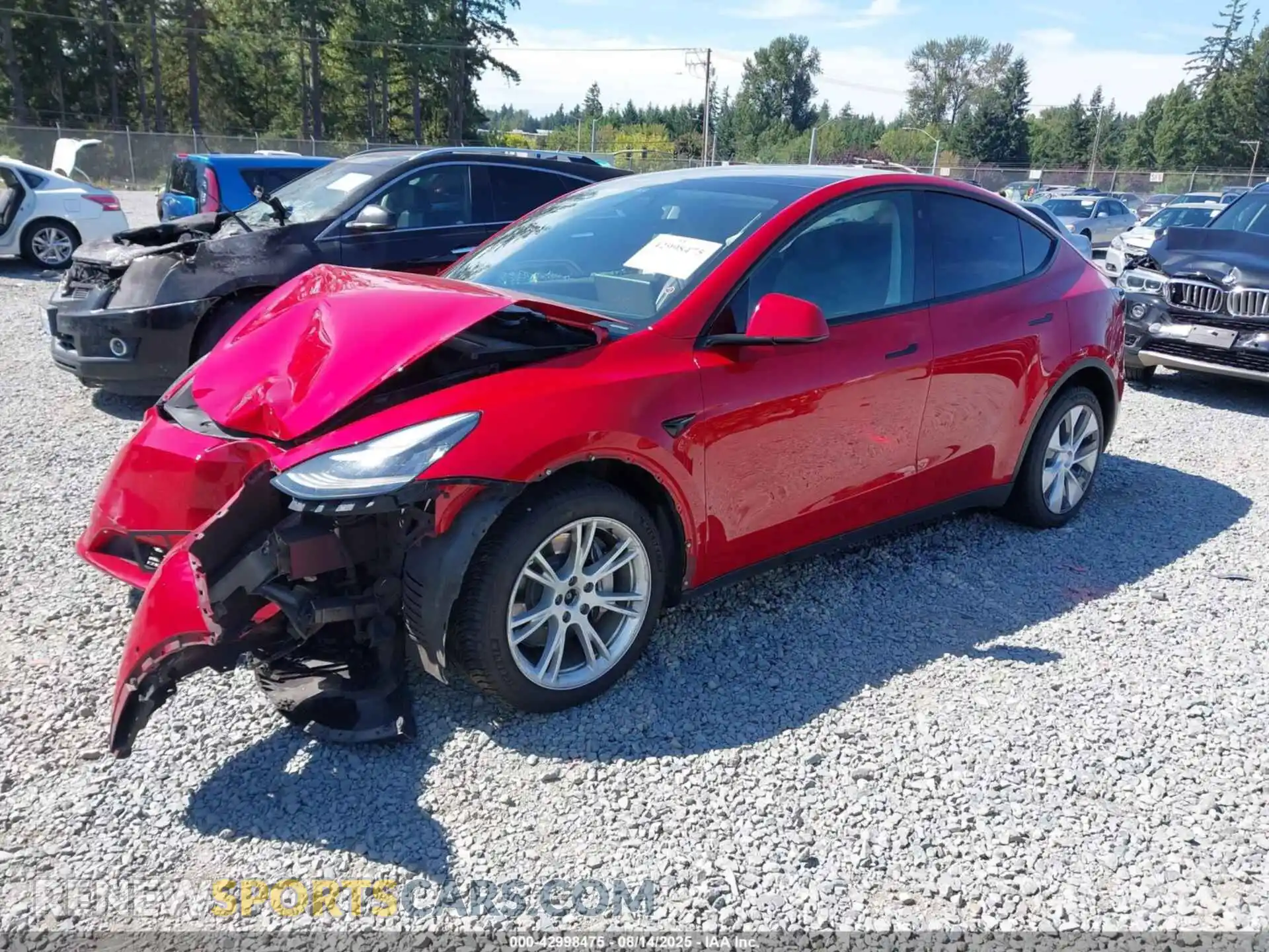 2 Photograph of a damaged car 5YJYGDEE1MF196290 TESLA MODEL Y 2021