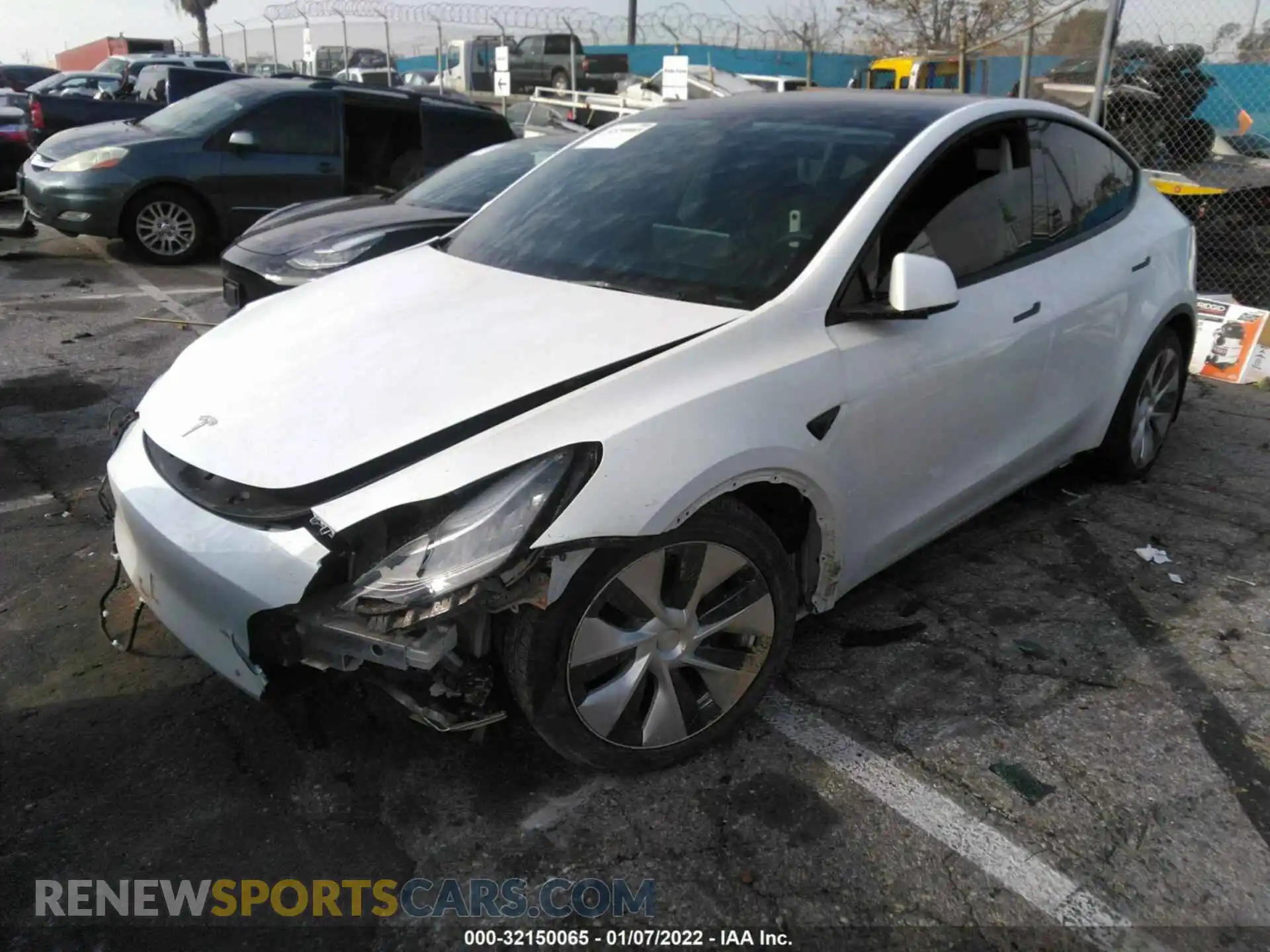 2 Photograph of a damaged car 5YJYGDEE1MF199111 TESLA MODEL Y 2021