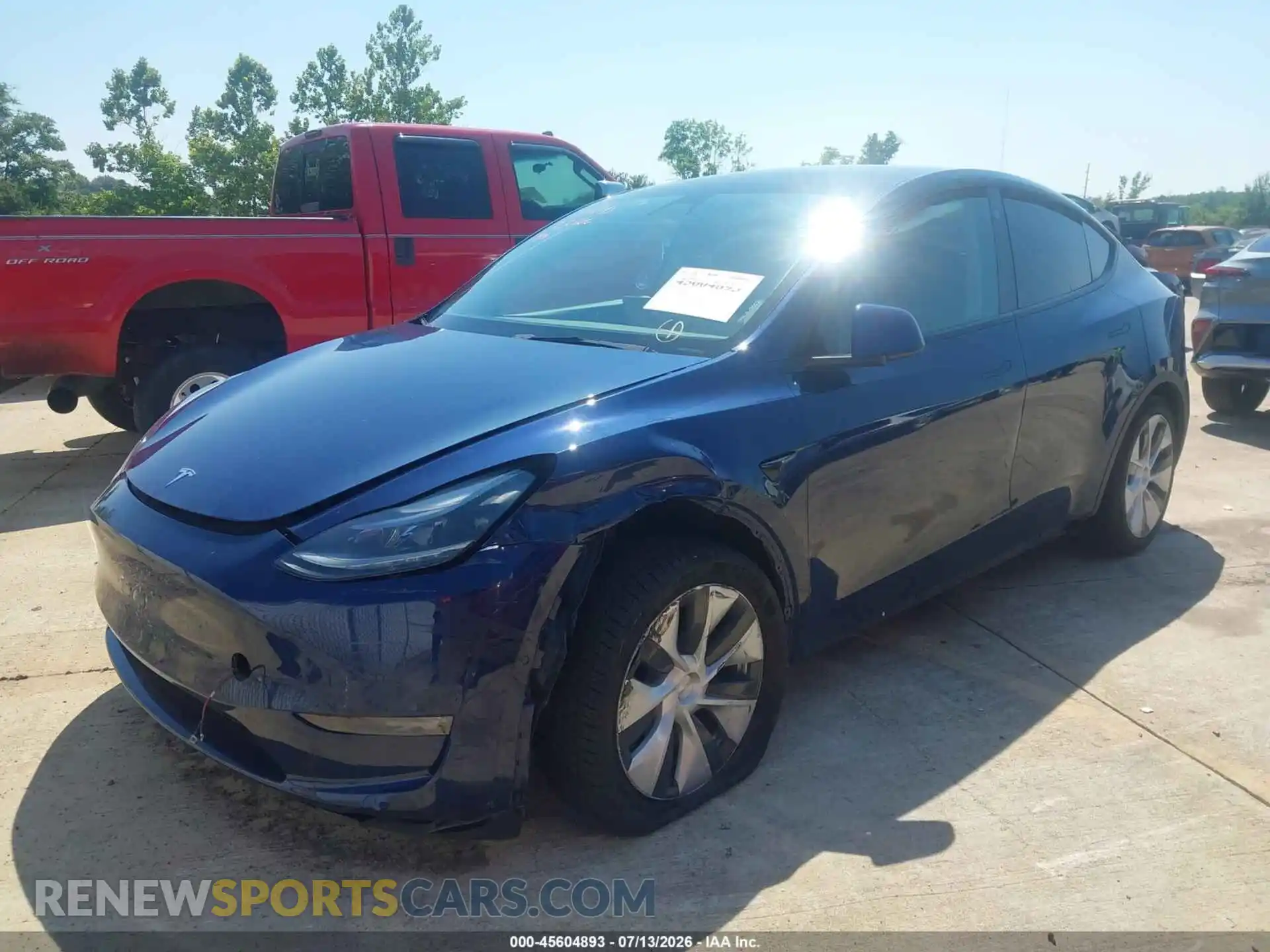 2 Photograph of a damaged car 5YJYGDEE1MF204940 TESLA MODEL Y 2021