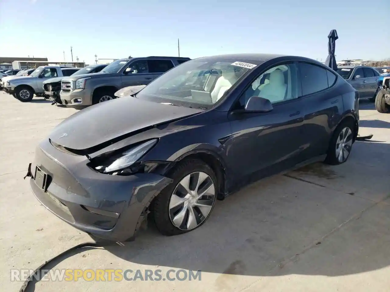 1 Photograph of a damaged car 5YJYGDEE1MF210138 TESLA MODEL Y 2021