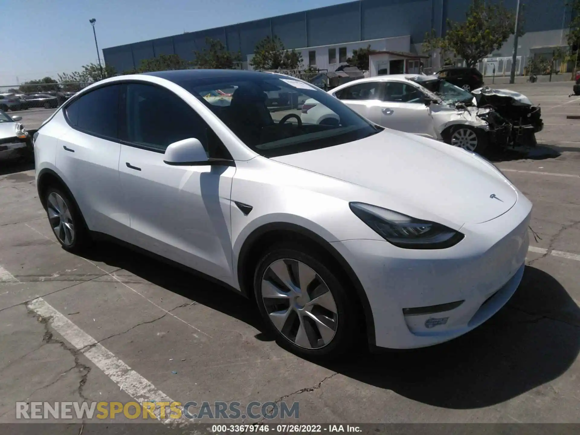 1 Photograph of a damaged car 5YJYGDEE1MF219177 TESLA MODEL Y 2021