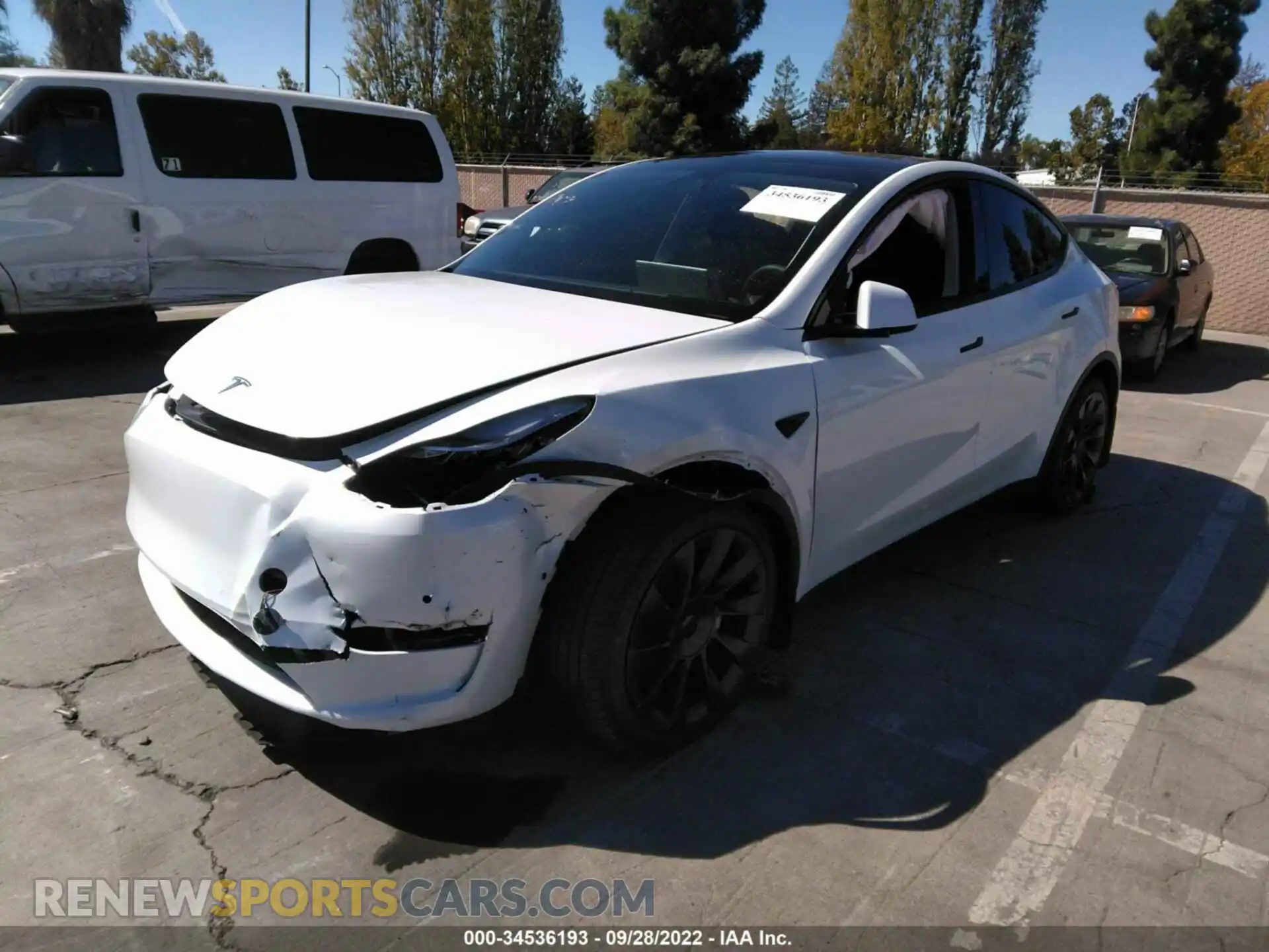 2 Фотография поврежденного автомобиля 5YJYGDEE1MF231961 TESLA MODEL Y 2021