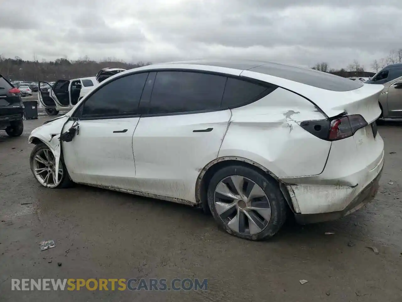 2 Photograph of a damaged car 5YJYGDEE1MF232432 TESLA MODEL Y 2021