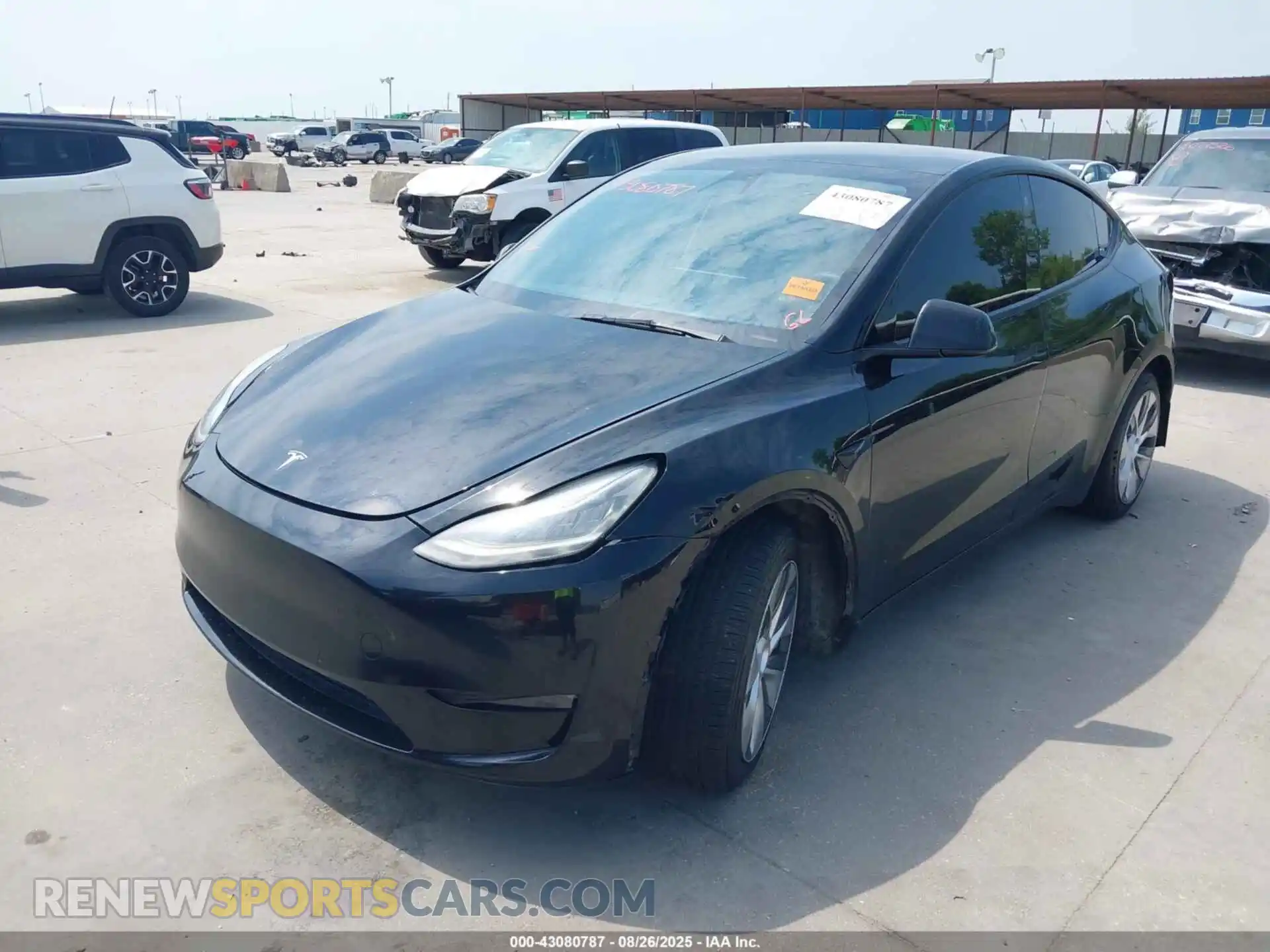 2 Photograph of a damaged car 5YJYGDEE1MF258528 TESLA MODEL Y 2021