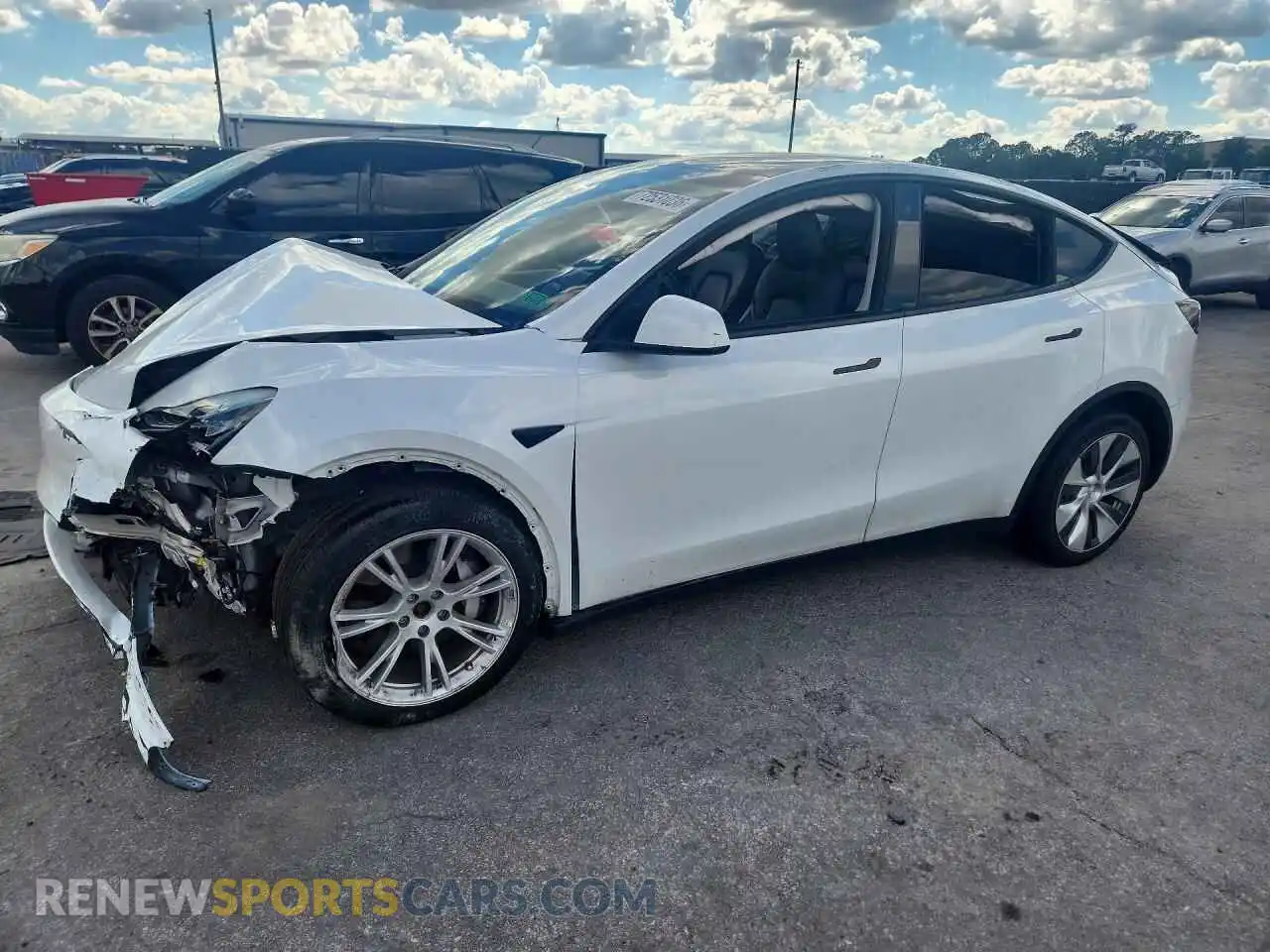 1 Photograph of a damaged car 5YJYGDEE1MF265723 TESLA MODEL Y 2021
