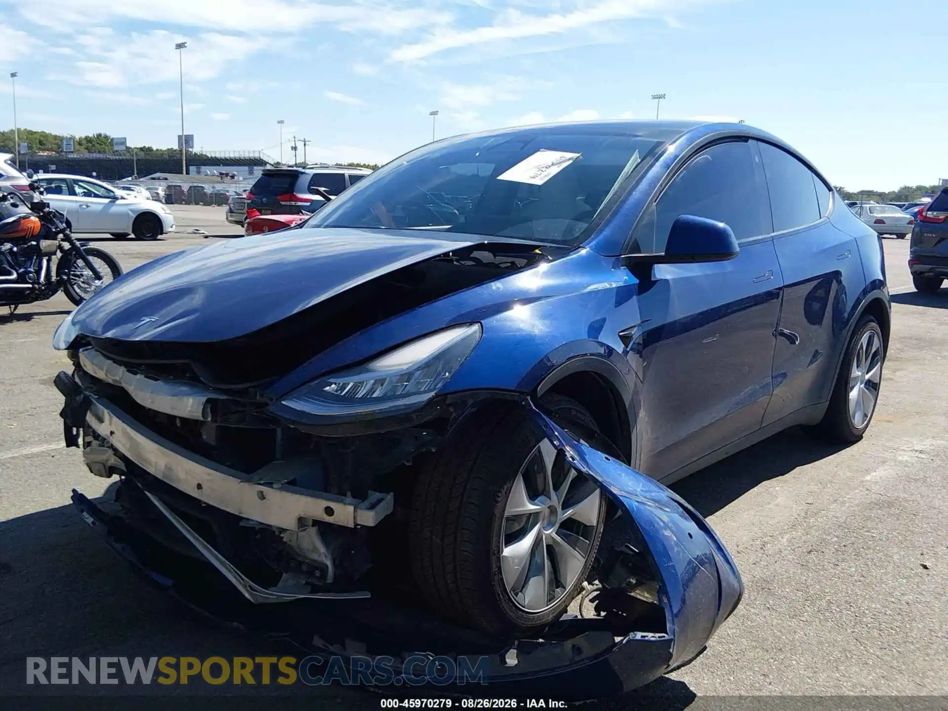 2 Photograph of a damaged car 5YJYGDEE1MF293571 TESLA MODEL Y 2021