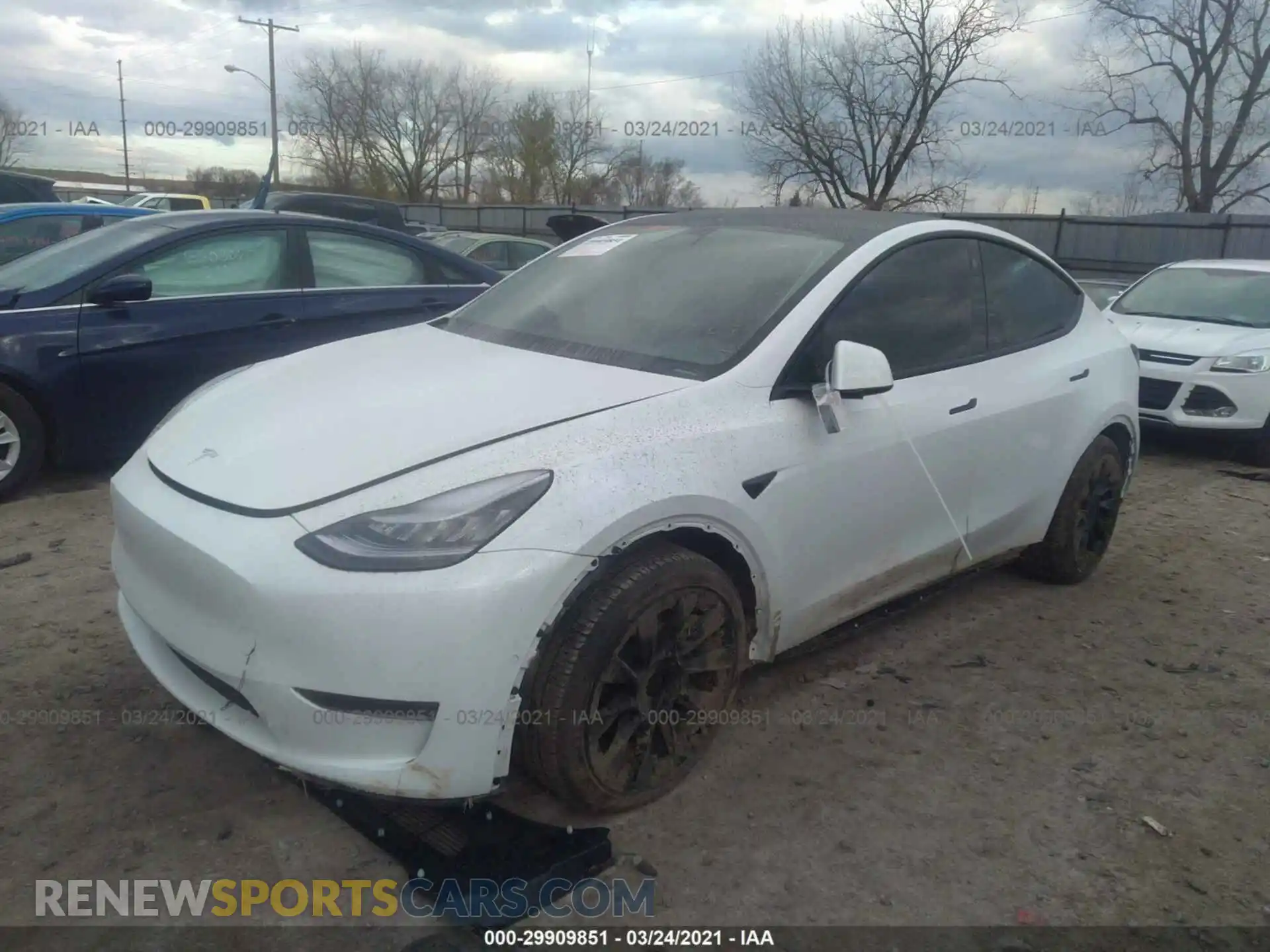 2 Photograph of a damaged car 5YJYGDEE2MF072383 TESLA MODEL Y 2021