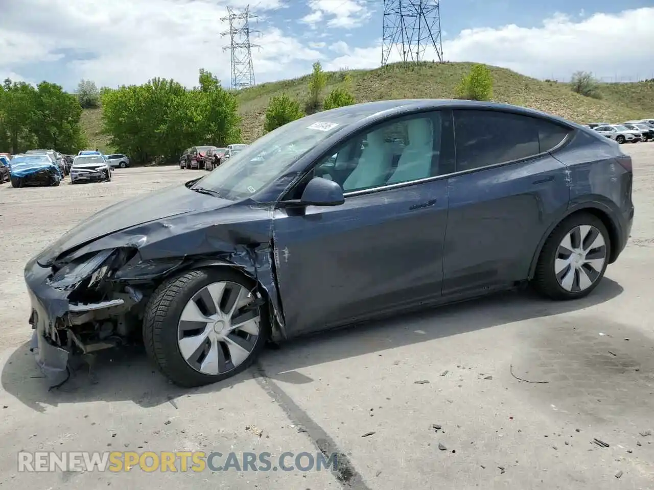 1 Photograph of a damaged car 5YJYGDEE2MF075932 TESLA MODEL Y 2021