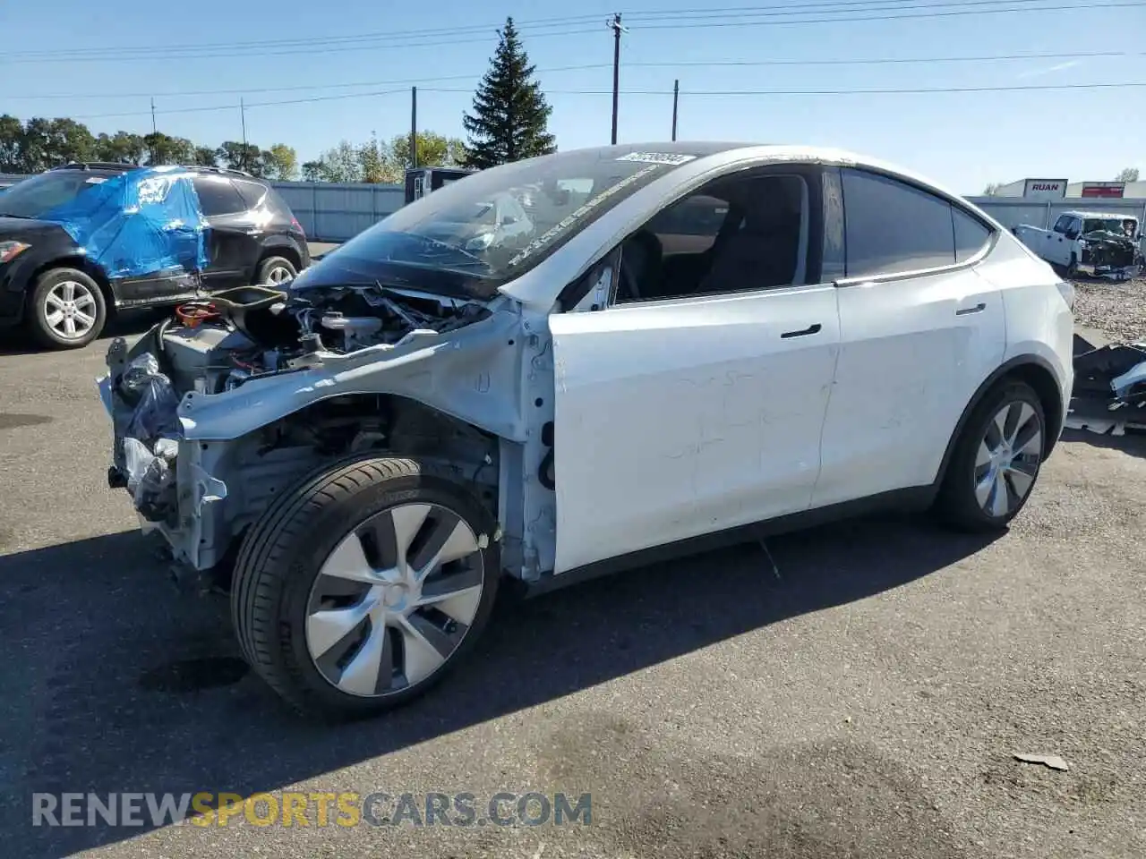 1 Photograph of a damaged car 5YJYGDEE2MF083240 TESLA MODEL Y 2021