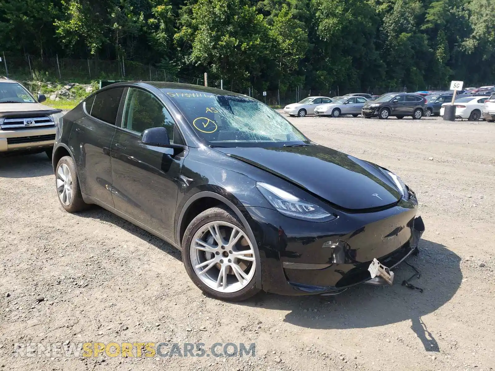 1 fotografías del automóvil dañado 5YJYGDEE2MF086008 TESLA MODEL Y 2021