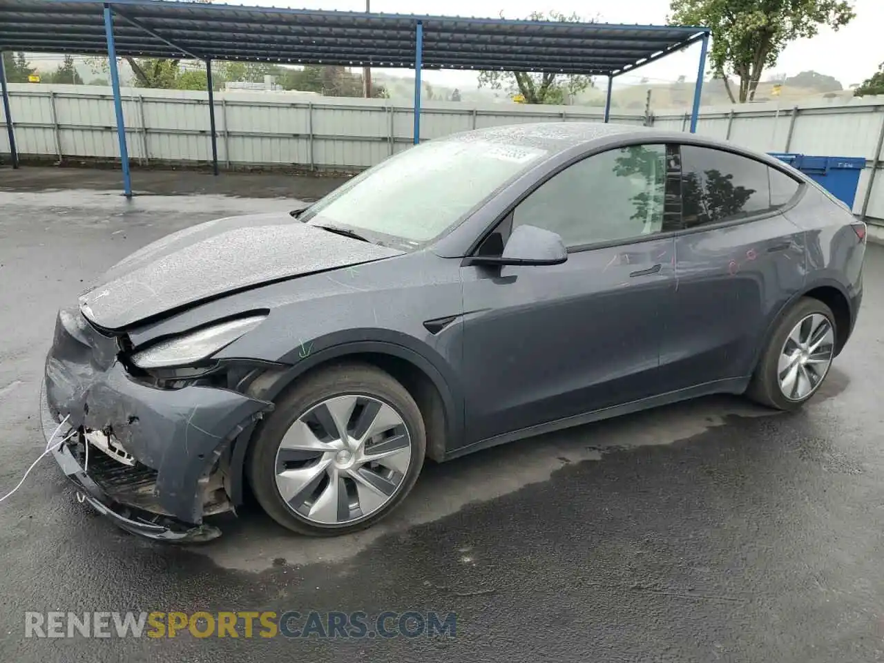 1 Photograph of a damaged car 5YJYGDEE2MF093668 TESLA MODEL Y 2021