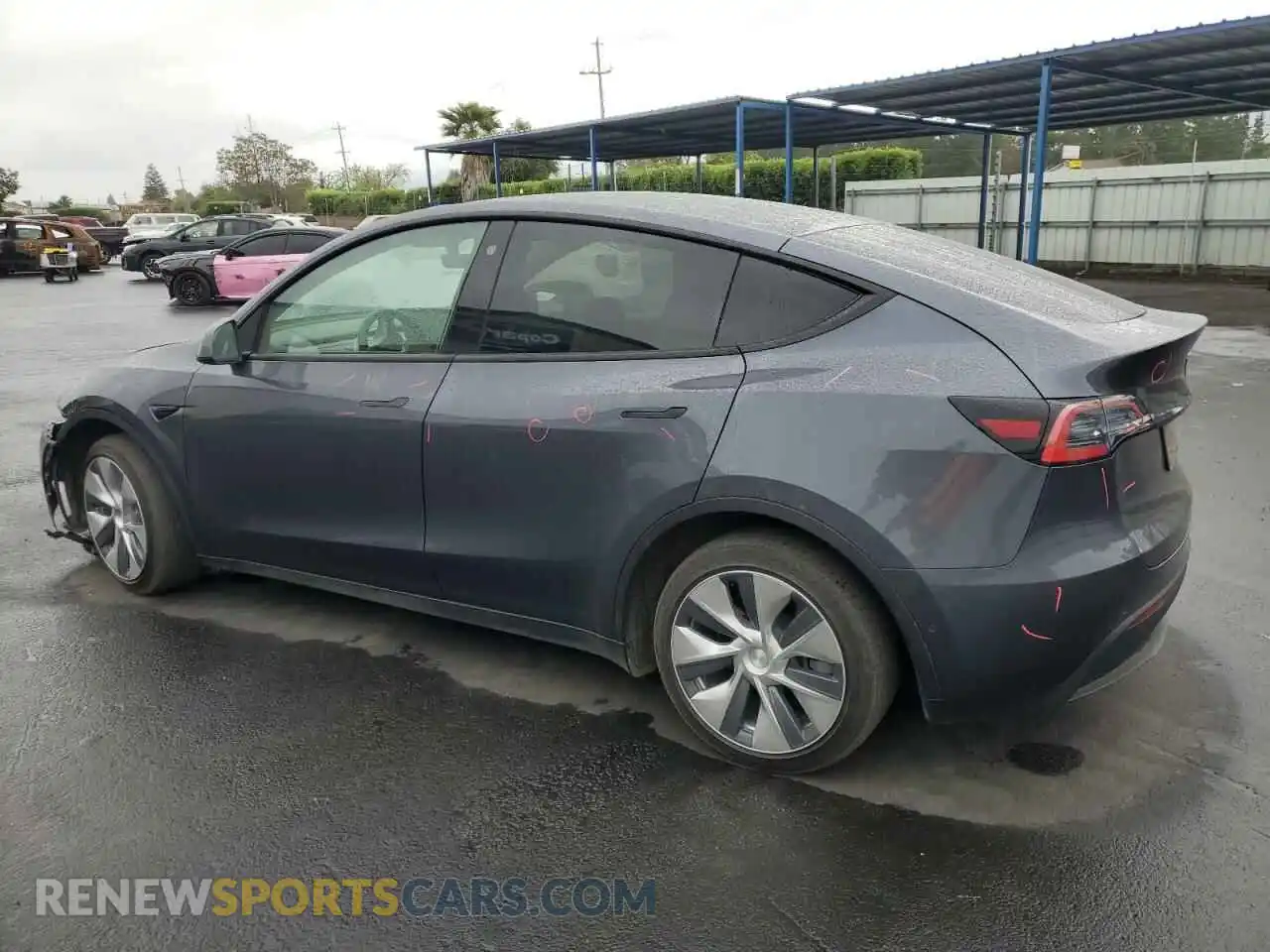 2 Photograph of a damaged car 5YJYGDEE2MF093668 TESLA MODEL Y 2021