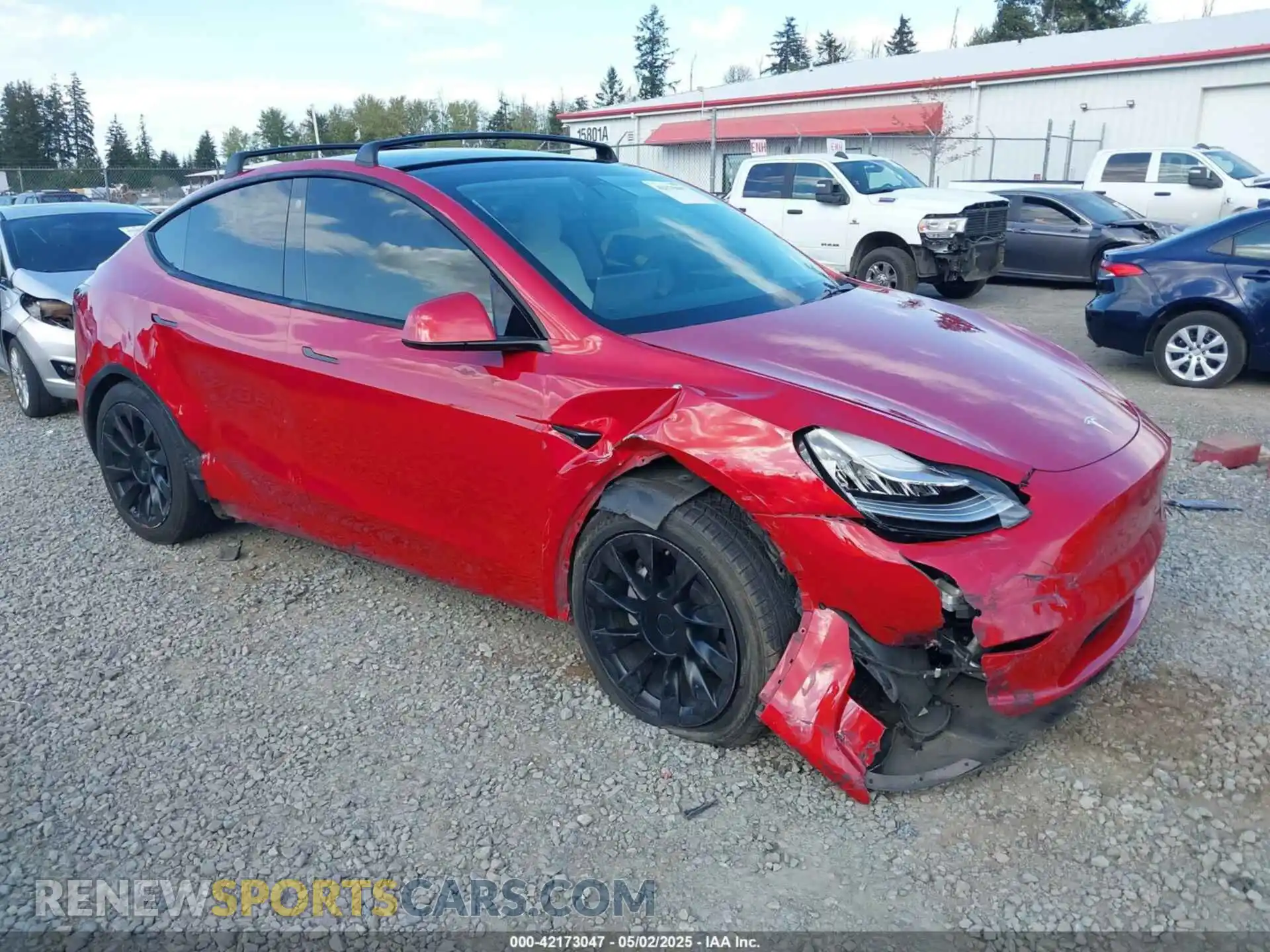 1 Photograph of a damaged car 5YJYGDEE2MF099373 TESLA MODEL Y 2021