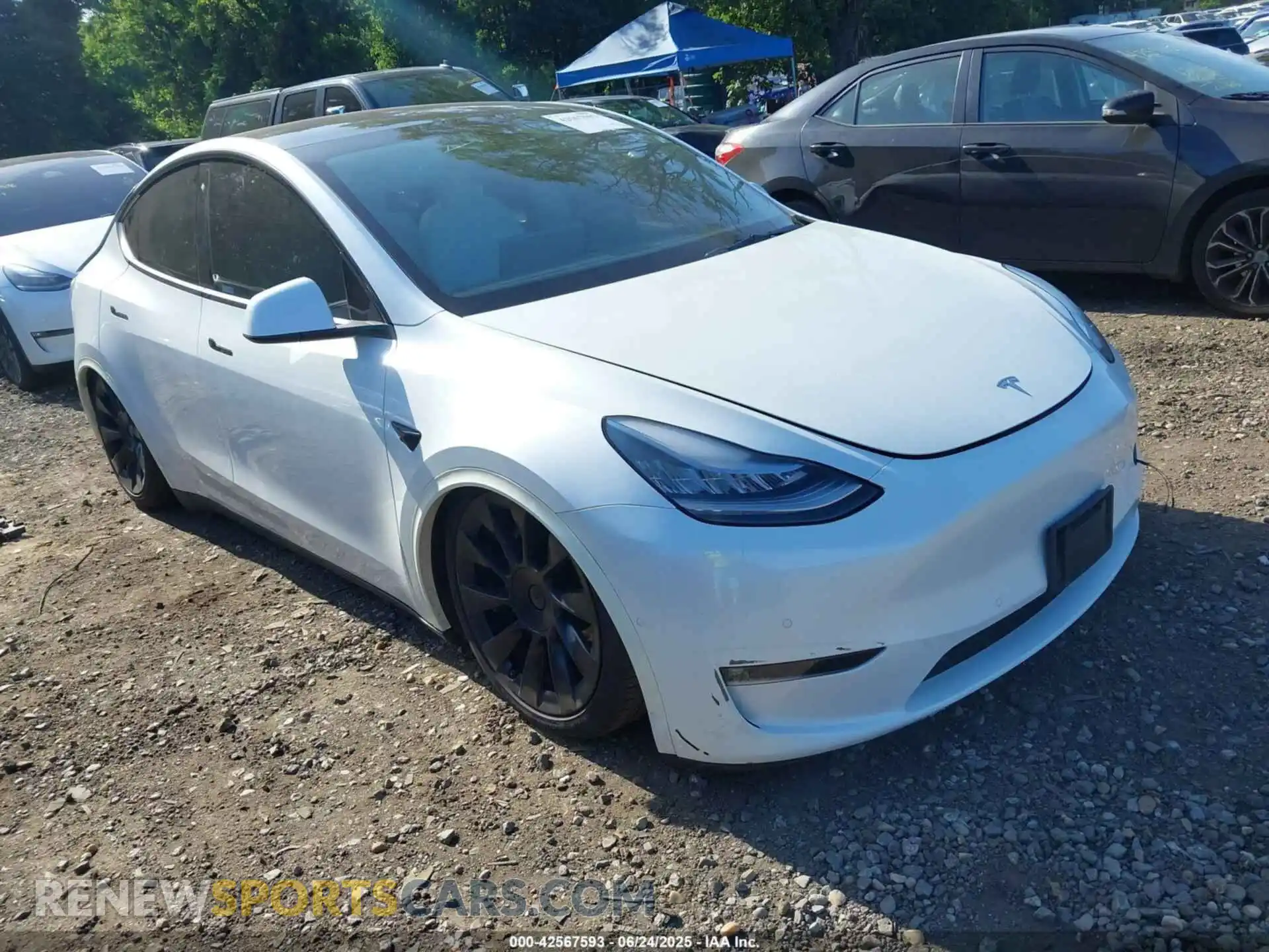 1 Photograph of a damaged car 5YJYGDEE2MF112381 TESLA MODEL Y 2021