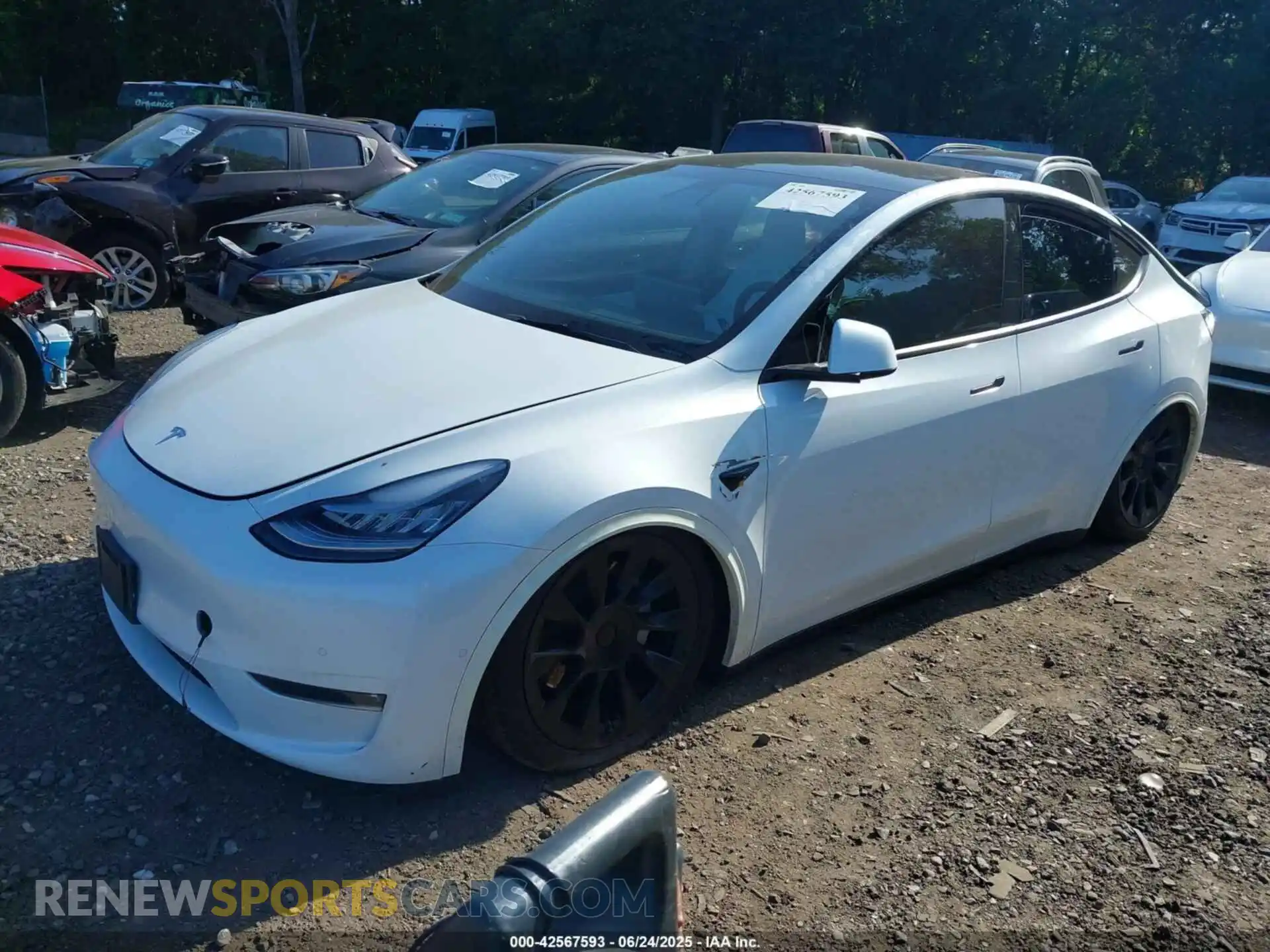 2 Photograph of a damaged car 5YJYGDEE2MF112381 TESLA MODEL Y 2021