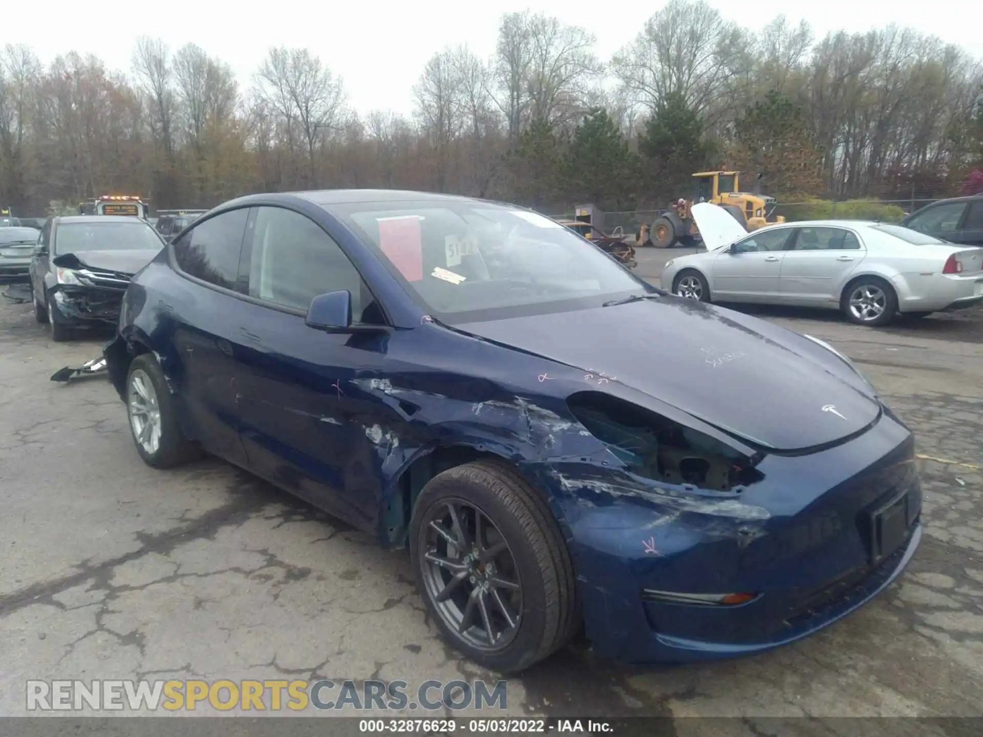 1 Photograph of a damaged car 5YJYGDEE2MF117614 TESLA MODEL Y 2021