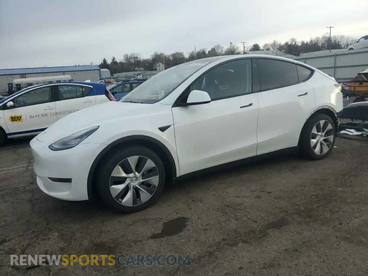 1 Photograph of a damaged car 5YJYGDEE2MF122327 TESLA MODEL Y 2021