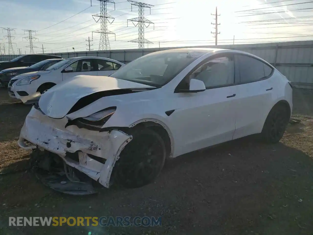 1 Photograph of a damaged car 5YJYGDEE2MF124014 TESLA MODEL Y 2021