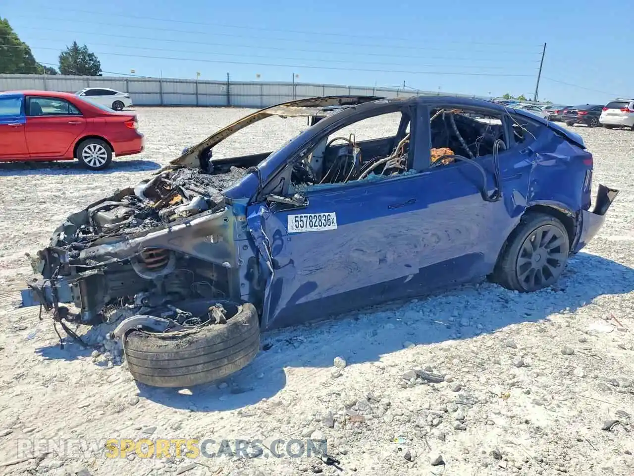 1 Photograph of a damaged car 5YJYGDEE2MF125129 TESLA MODEL Y 2021