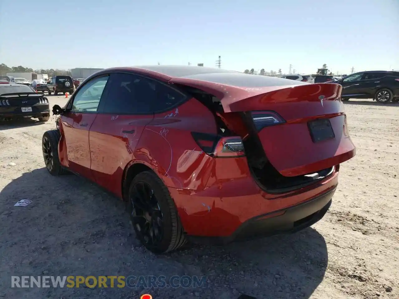 3 Photograph of a damaged car 5YJYGDEE2MF129603 TESLA MODEL Y 2021