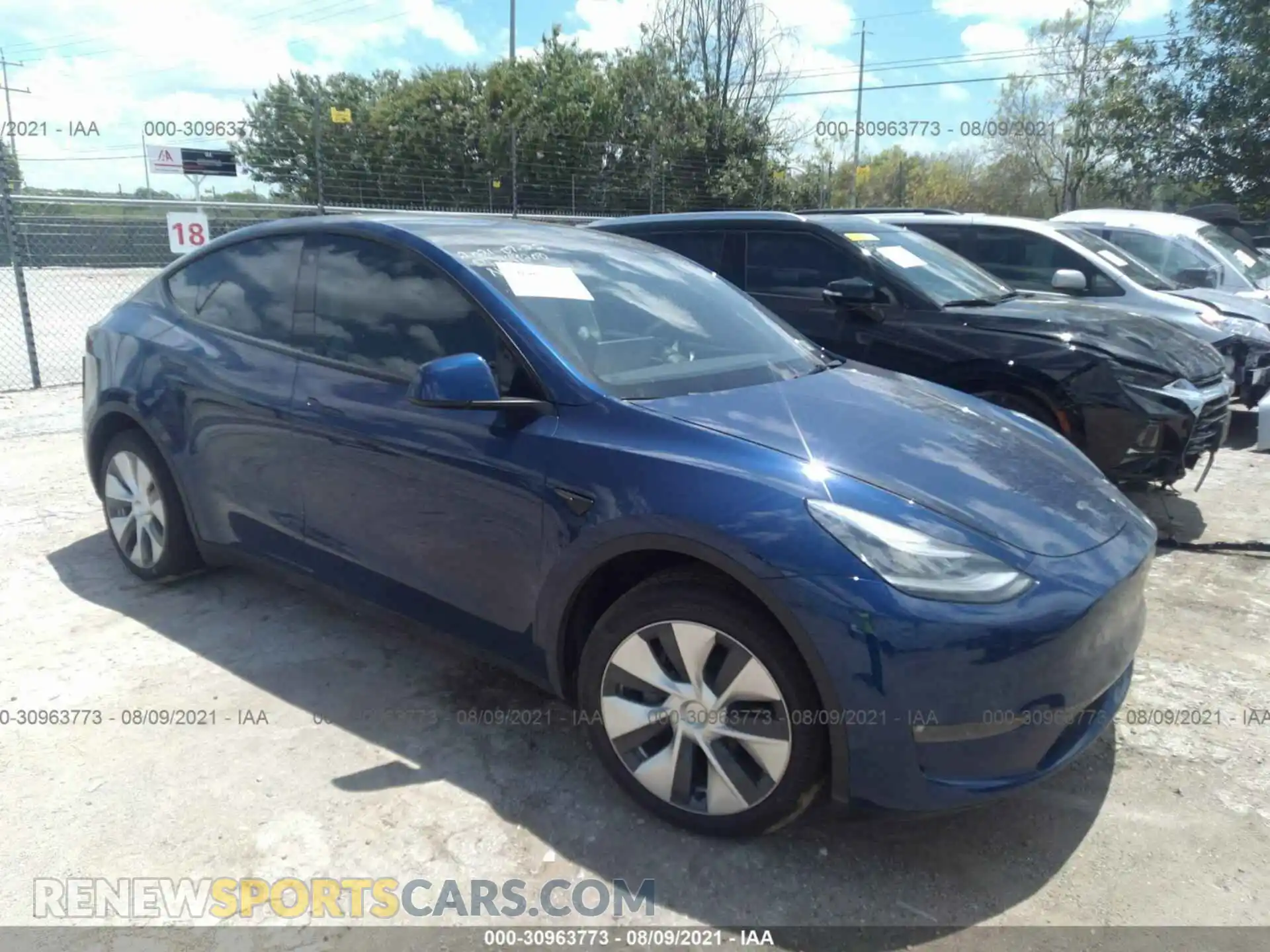 1 fotografías del automóvil dañado 5YJYGDEE2MF141976 TESLA MODEL Y 2021
