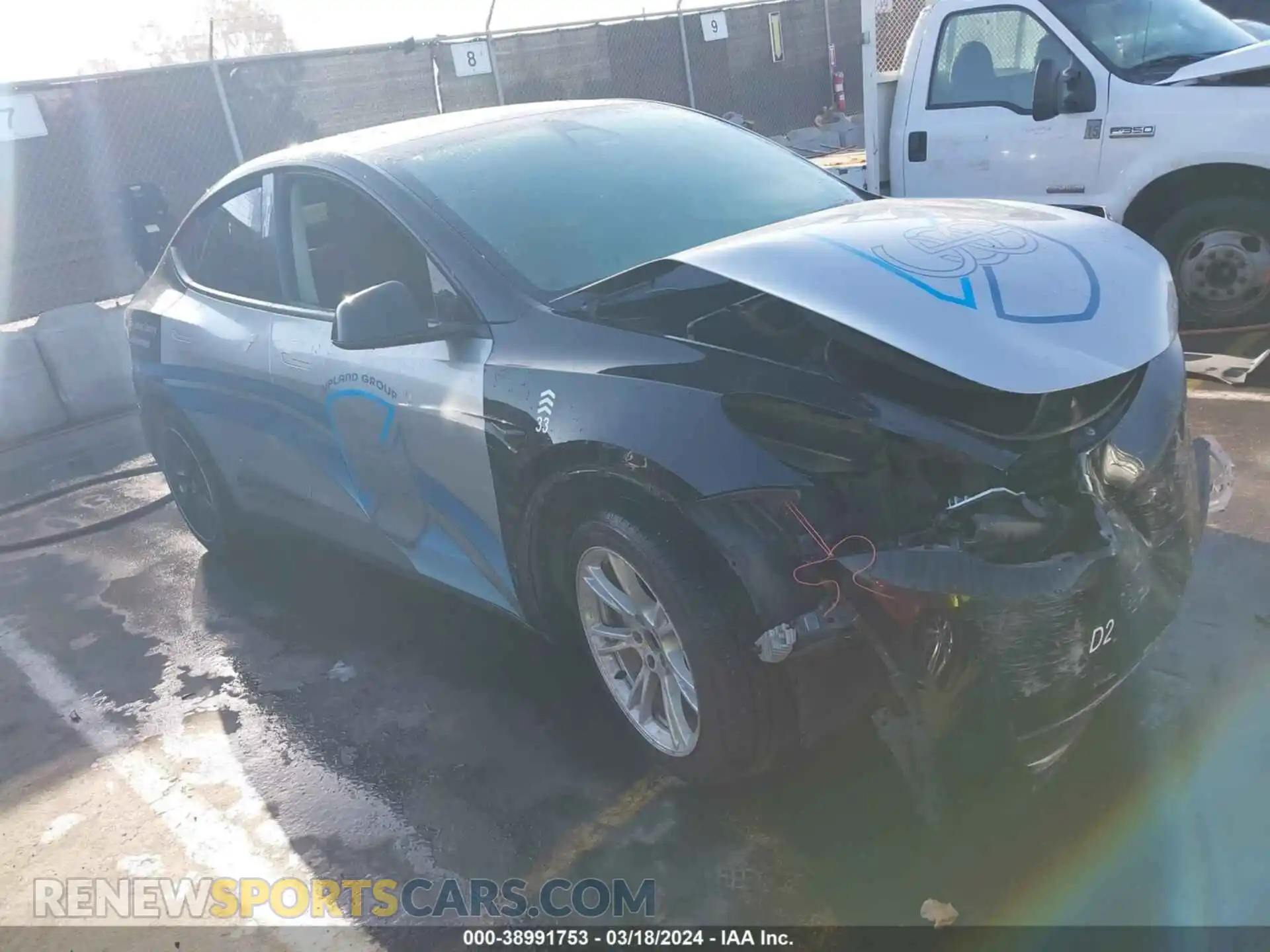 1 Photograph of a damaged car 5YJYGDEE2MF153433 TESLA MODEL Y 2021