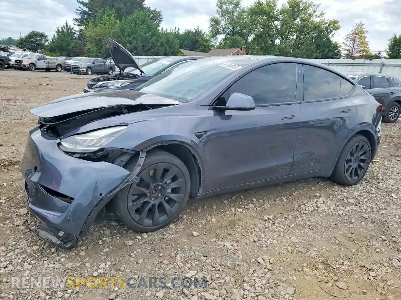 1 Photograph of a damaged car 5YJYGDEE2MF173813 TESLA MODEL Y 2021