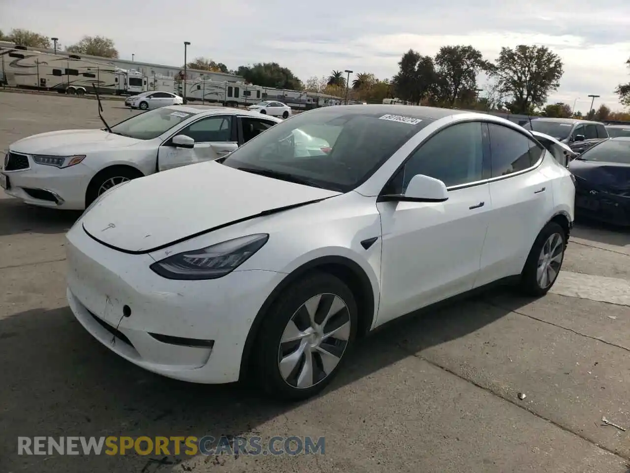 1 Photograph of a damaged car 5YJYGDEE2MF198937 TESLA MODEL Y 2021