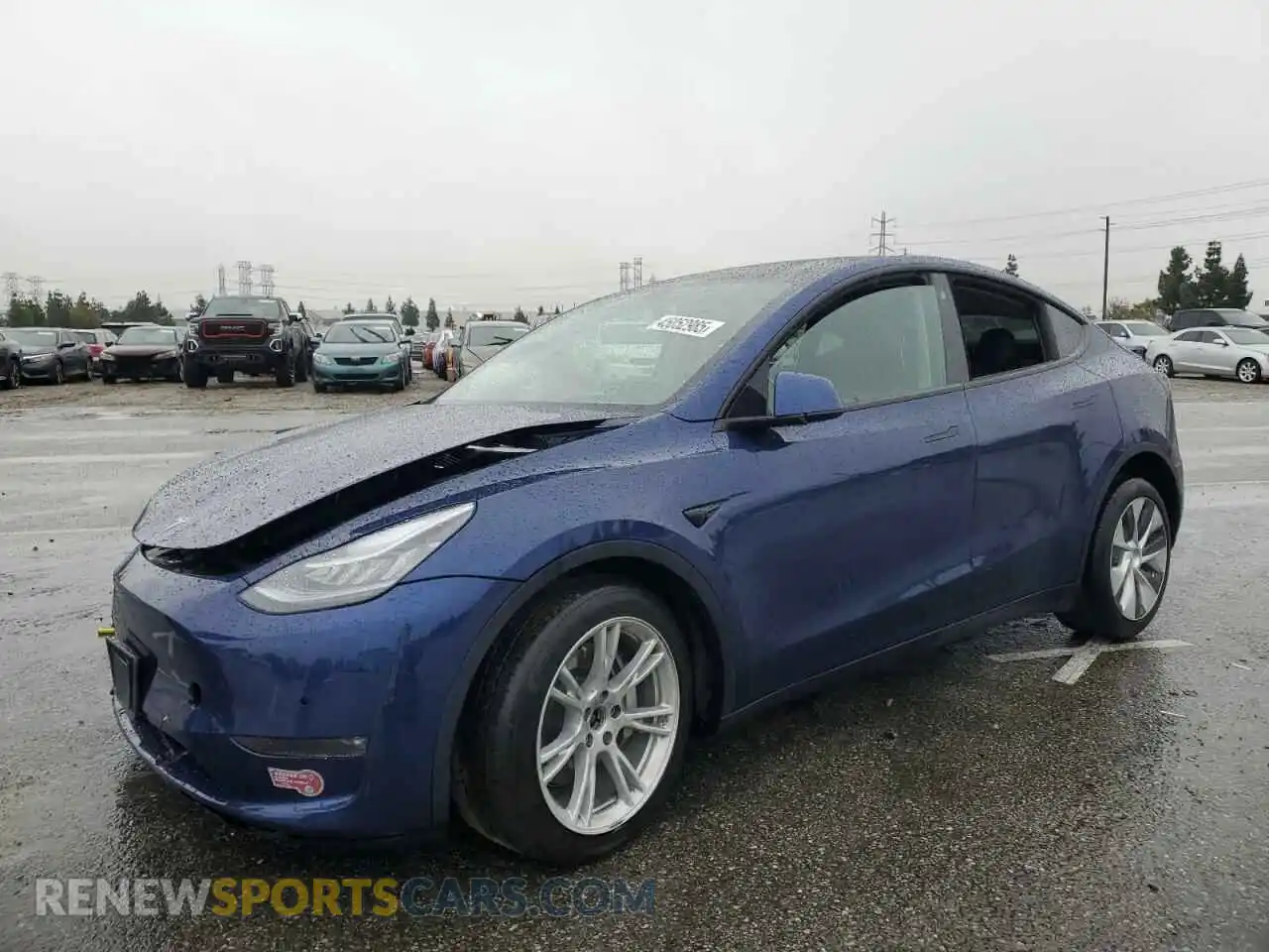 1 Photograph of a damaged car 5YJYGDEE2MF199876 TESLA MODEL Y 2021