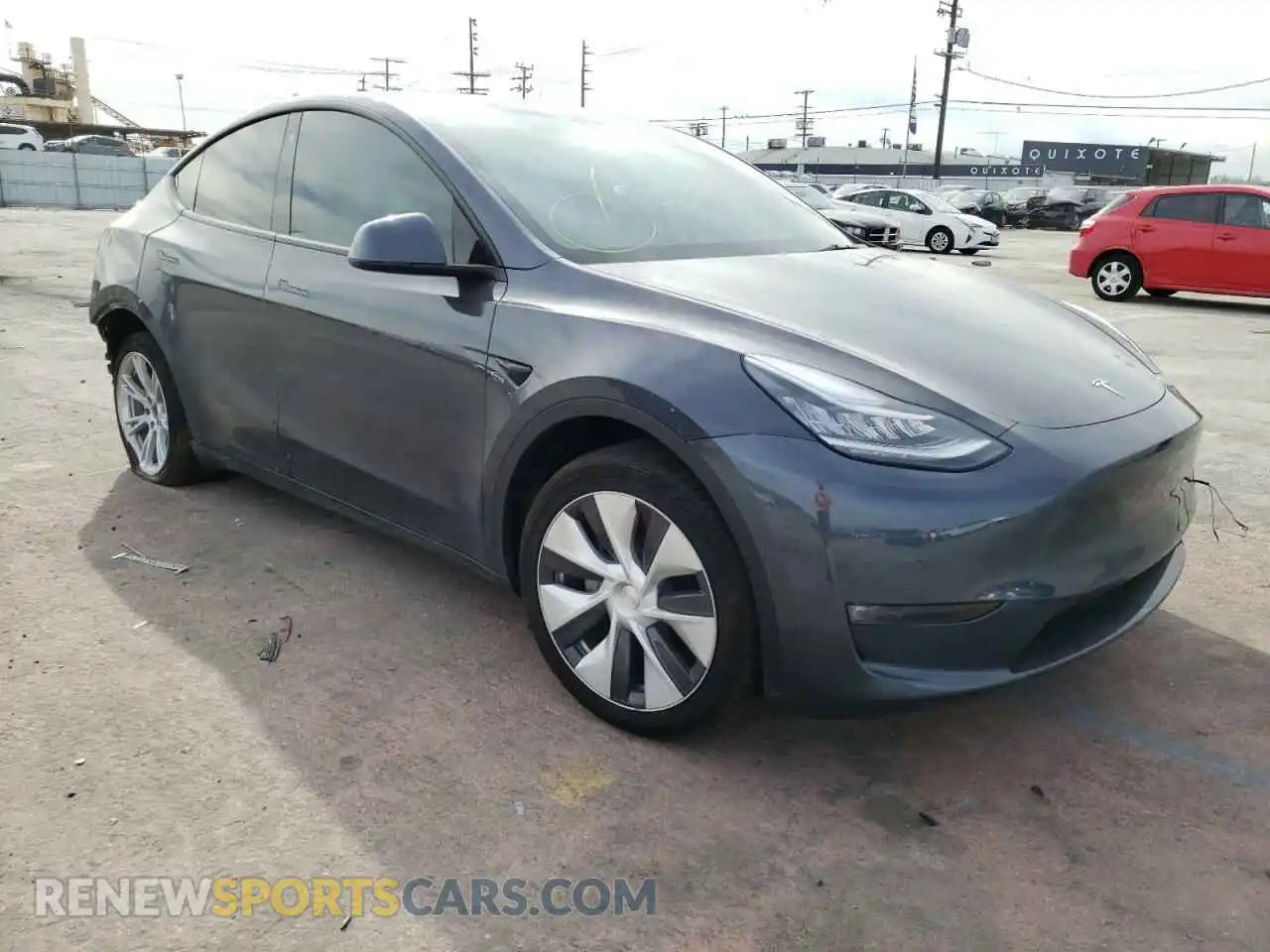 1 Photograph of a damaged car 5YJYGDEE2MF228499 TESLA MODEL Y 2021