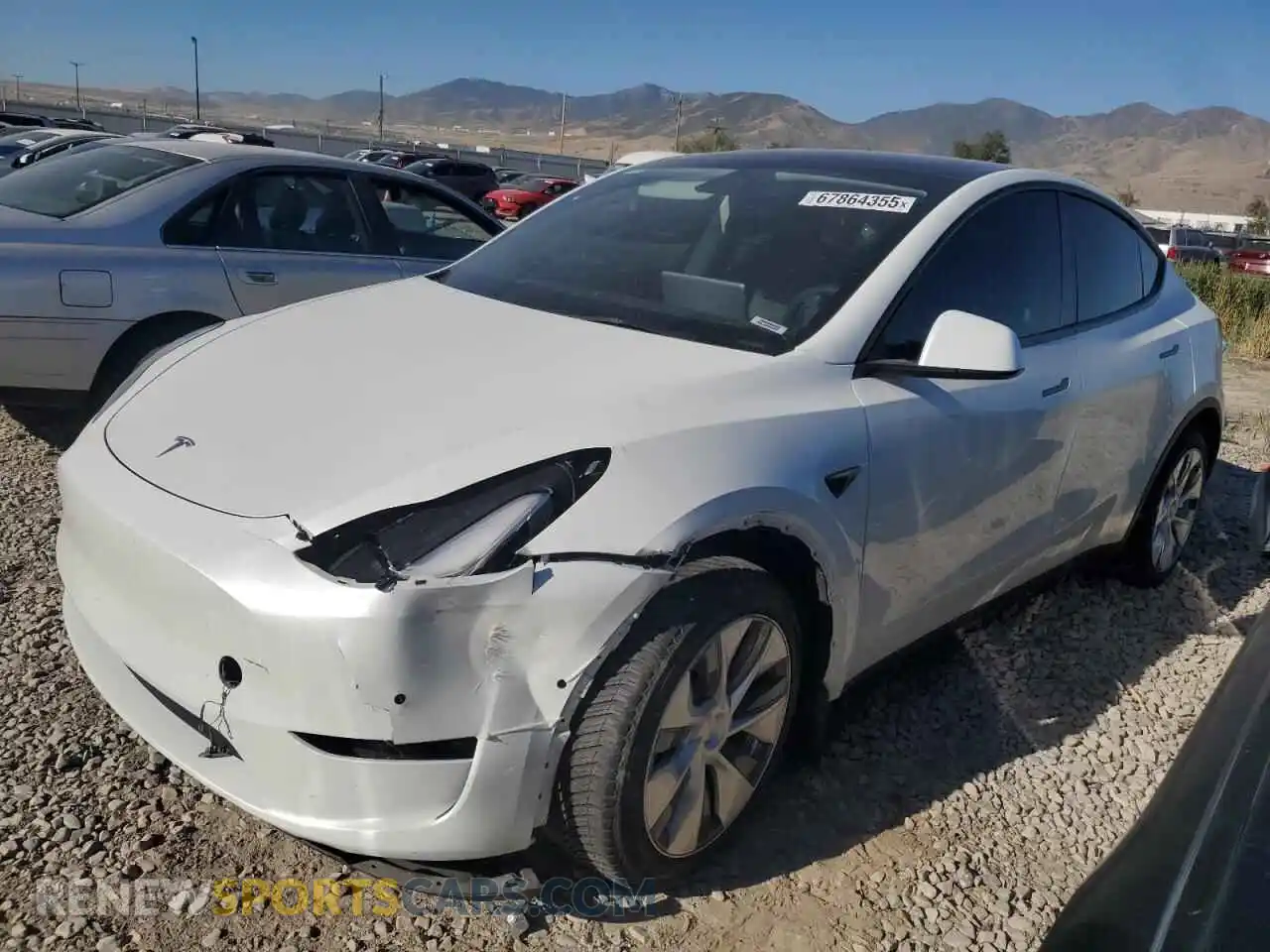 1 Photograph of a damaged car 5YJYGDEE2MF260983 TESLA MODEL Y 2021