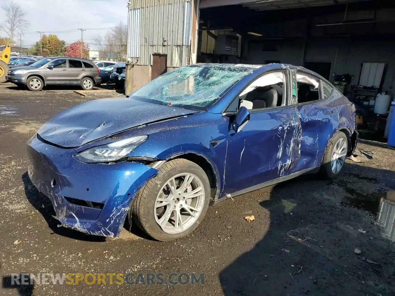 1 Photograph of a damaged car 5YJYGDEE2MF293742 TESLA MODEL Y 2021