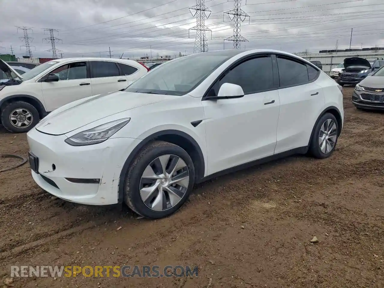 1 Photograph of a damaged car 5YJYGDEE2MF294423 TESLA MODEL Y 2021