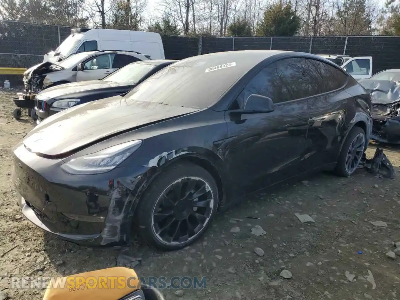 1 Photograph of a damaged car 5YJYGDEE2MF296544 TESLA MODEL Y 2021