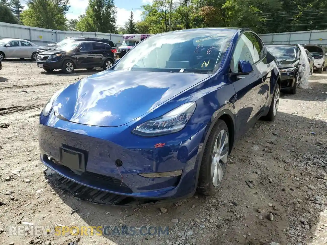 2 Photograph of a damaged car 5YJYGDEE2MF296804 TESLA MODEL Y 2021