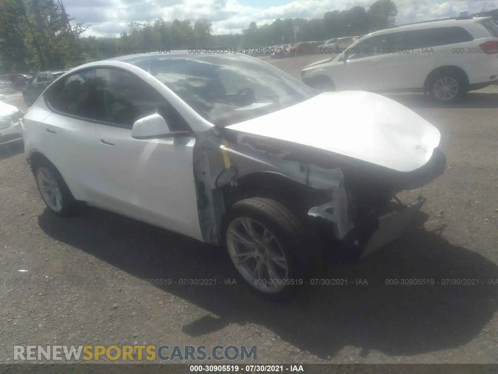 1 Photograph of a damaged car 5YJYGDEE3MF063417 TESLA MODEL Y 2021