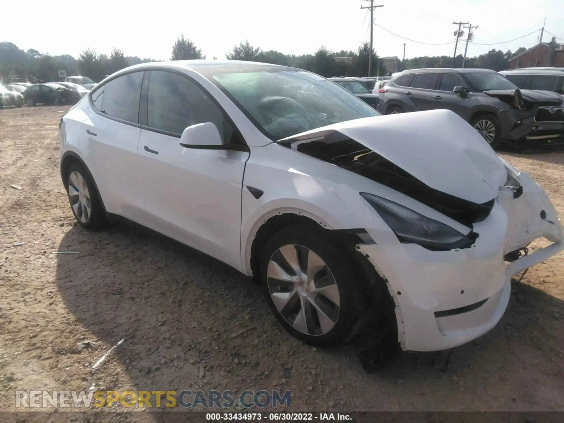 1 Photograph of a damaged car 5YJYGDEE3MF085756 TESLA MODEL Y 2021