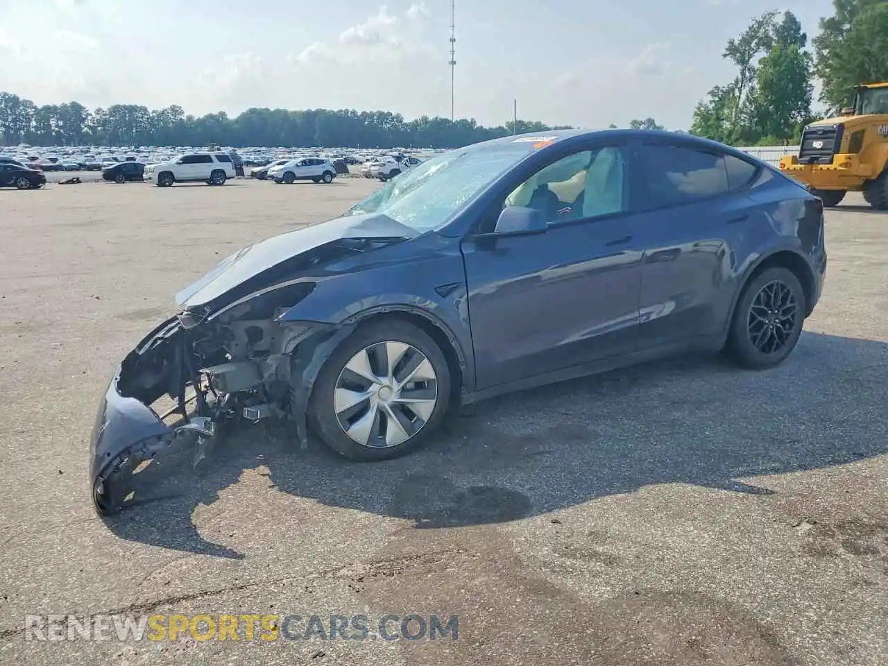 1 Photograph of a damaged car 5YJYGDEE3MF086020 TESLA MODEL Y 2021