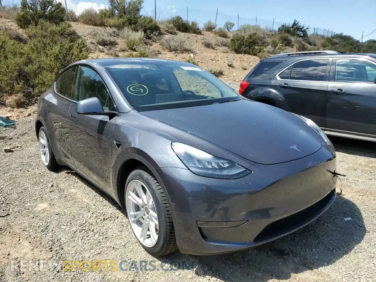 1 Photograph of a damaged car 5YJYGDEE3MF089452 TESLA MODEL Y 2021