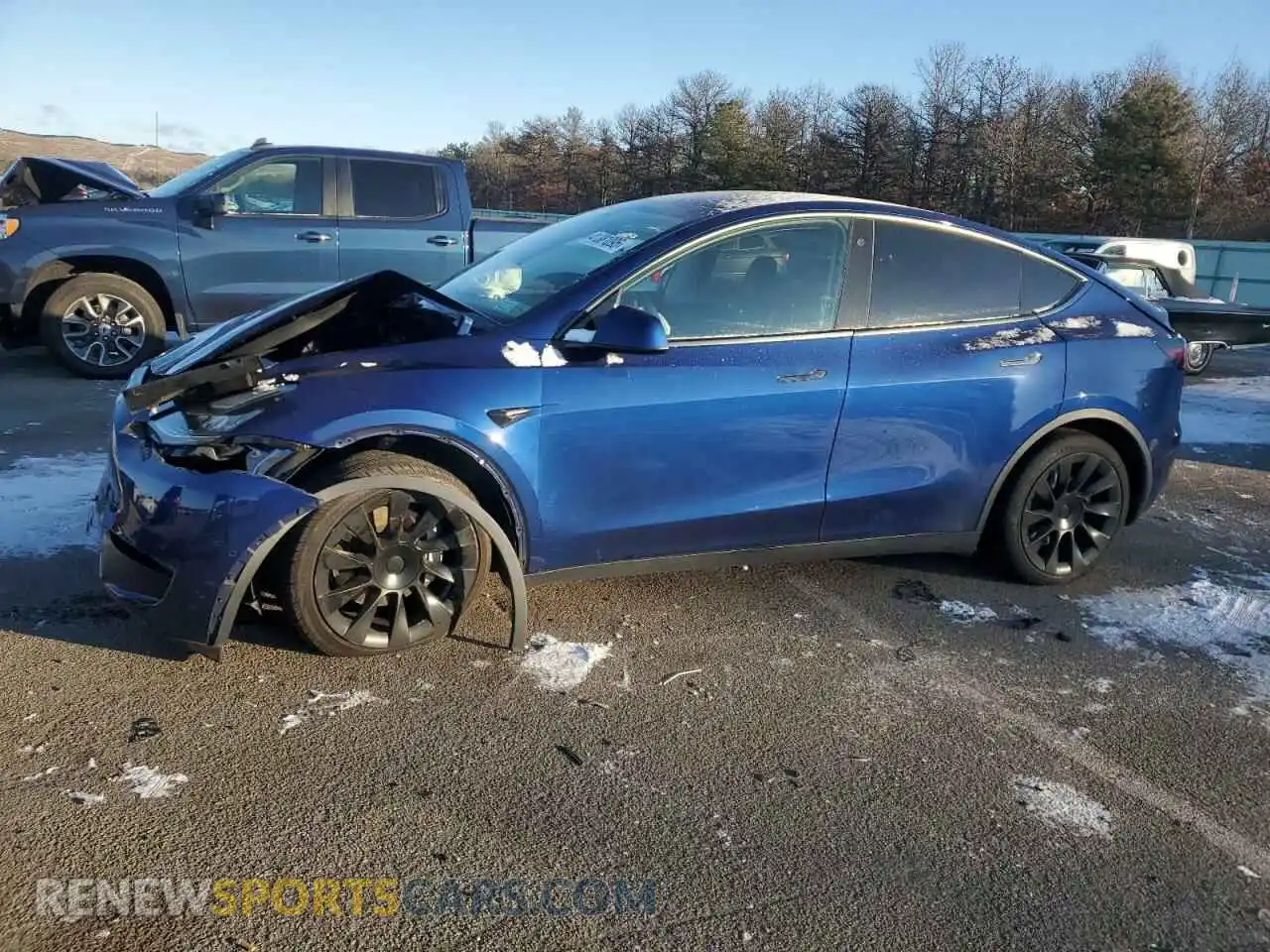 1 Photograph of a damaged car 5YJYGDEE3MF089578 TESLA MODEL Y 2021