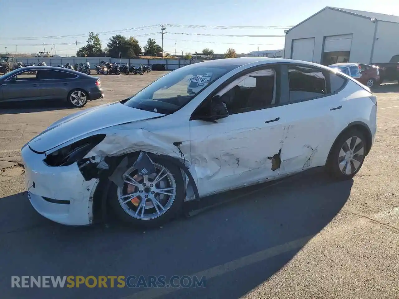 1 Photograph of a damaged car 5YJYGDEE3MF145535 TESLA MODEL Y 2021
