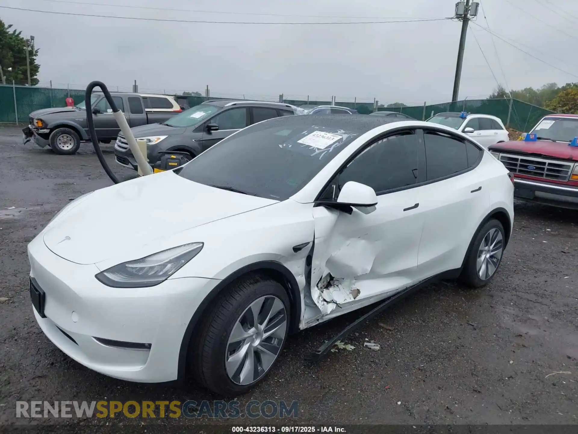2 fotografías del automóvil dañado 5YJYGDEE3MF158317 TESLA MODEL Y 2021
