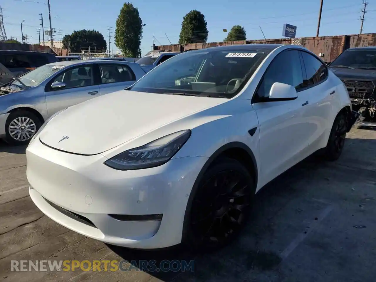 1 Photograph of a damaged car 5YJYGDEE3MF160908 TESLA MODEL Y 2021