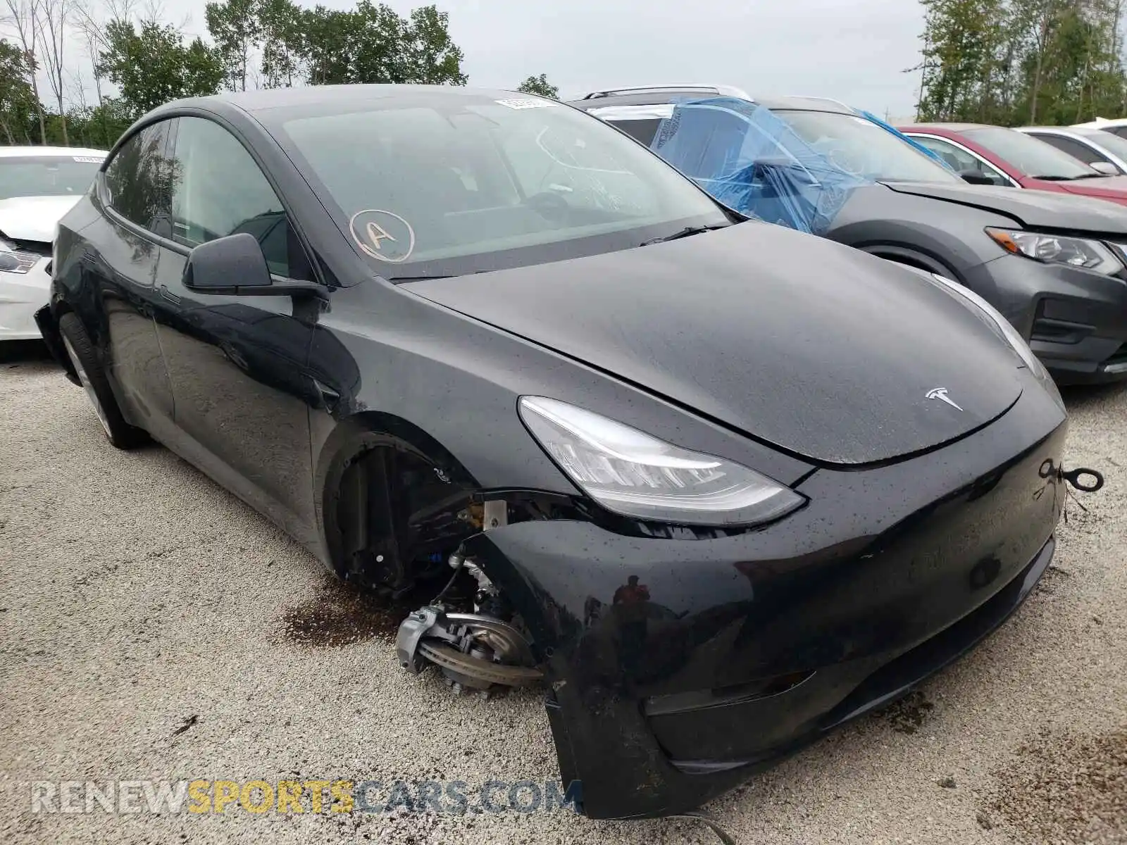 1 Photograph of a damaged car 5YJYGDEE3MF190832 TESLA MODEL Y 2021