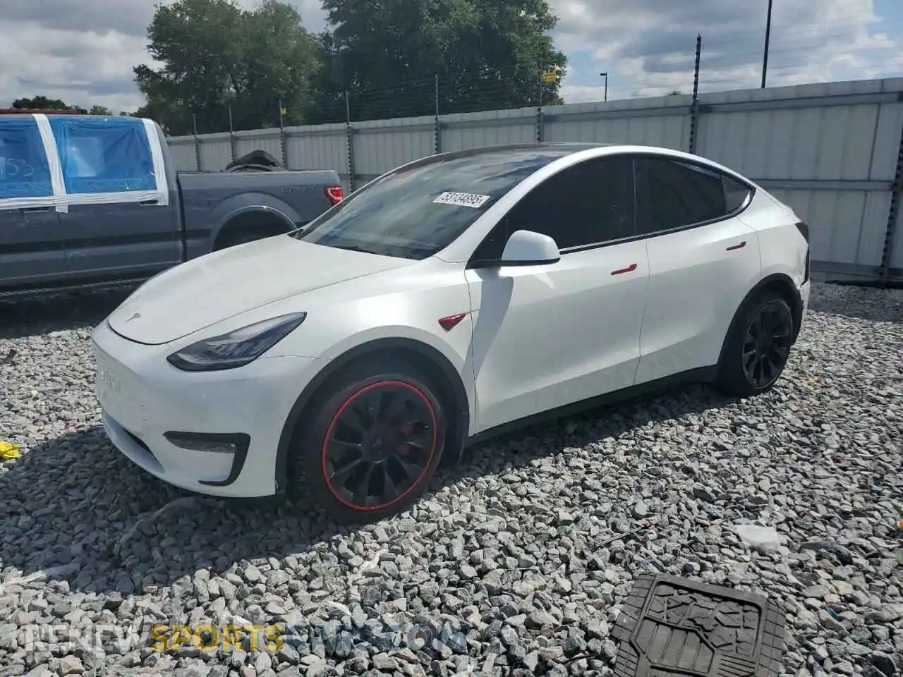 1 Photograph of a damaged car 5YJYGDEE3MF192337 TESLA MODEL Y 2021
