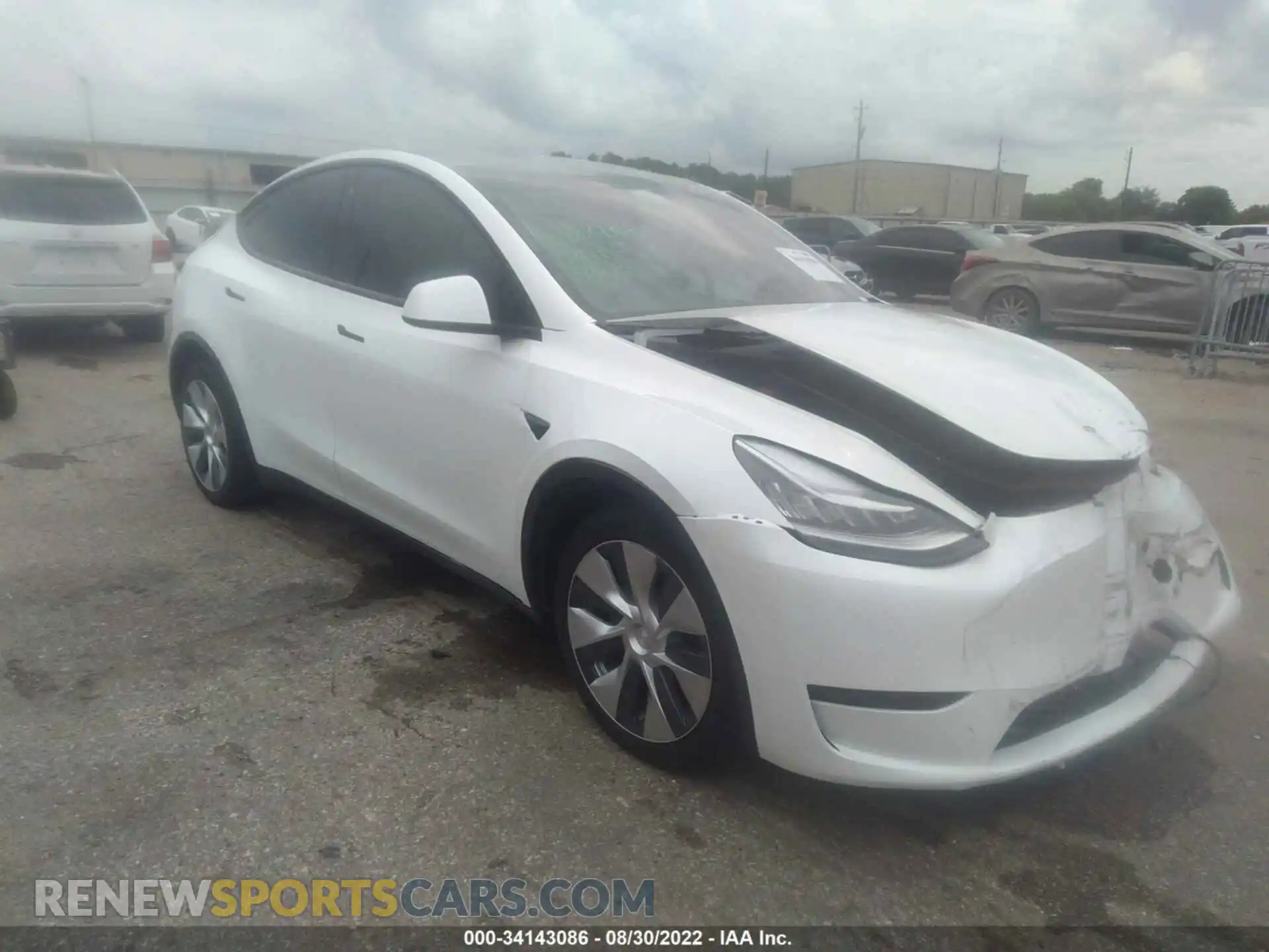 1 Photograph of a damaged car 5YJYGDEE3MF212876 TESLA MODEL Y 2021