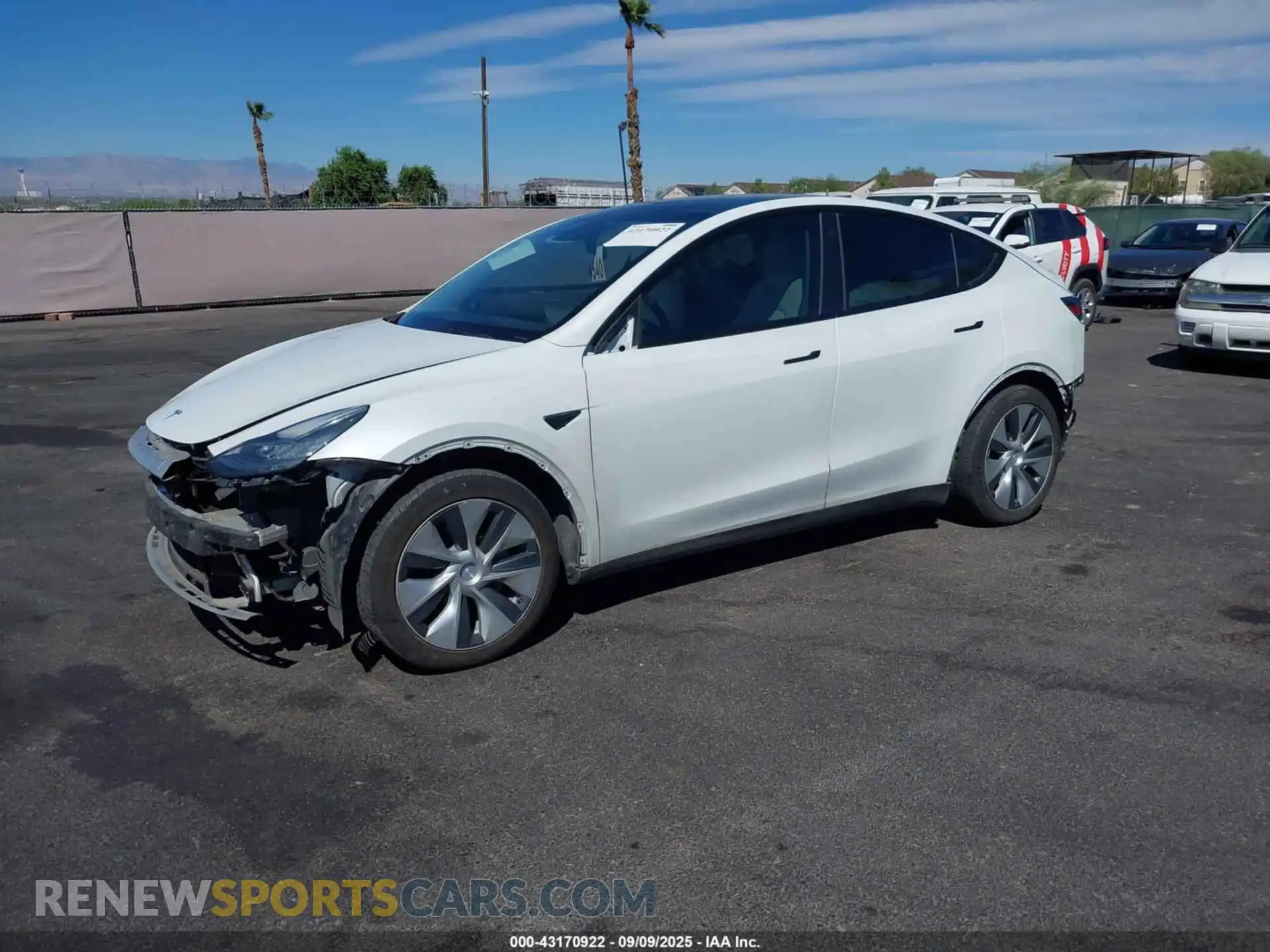 2 Photograph of a damaged car 5YJYGDEE3MF219908 TESLA MODEL Y 2021