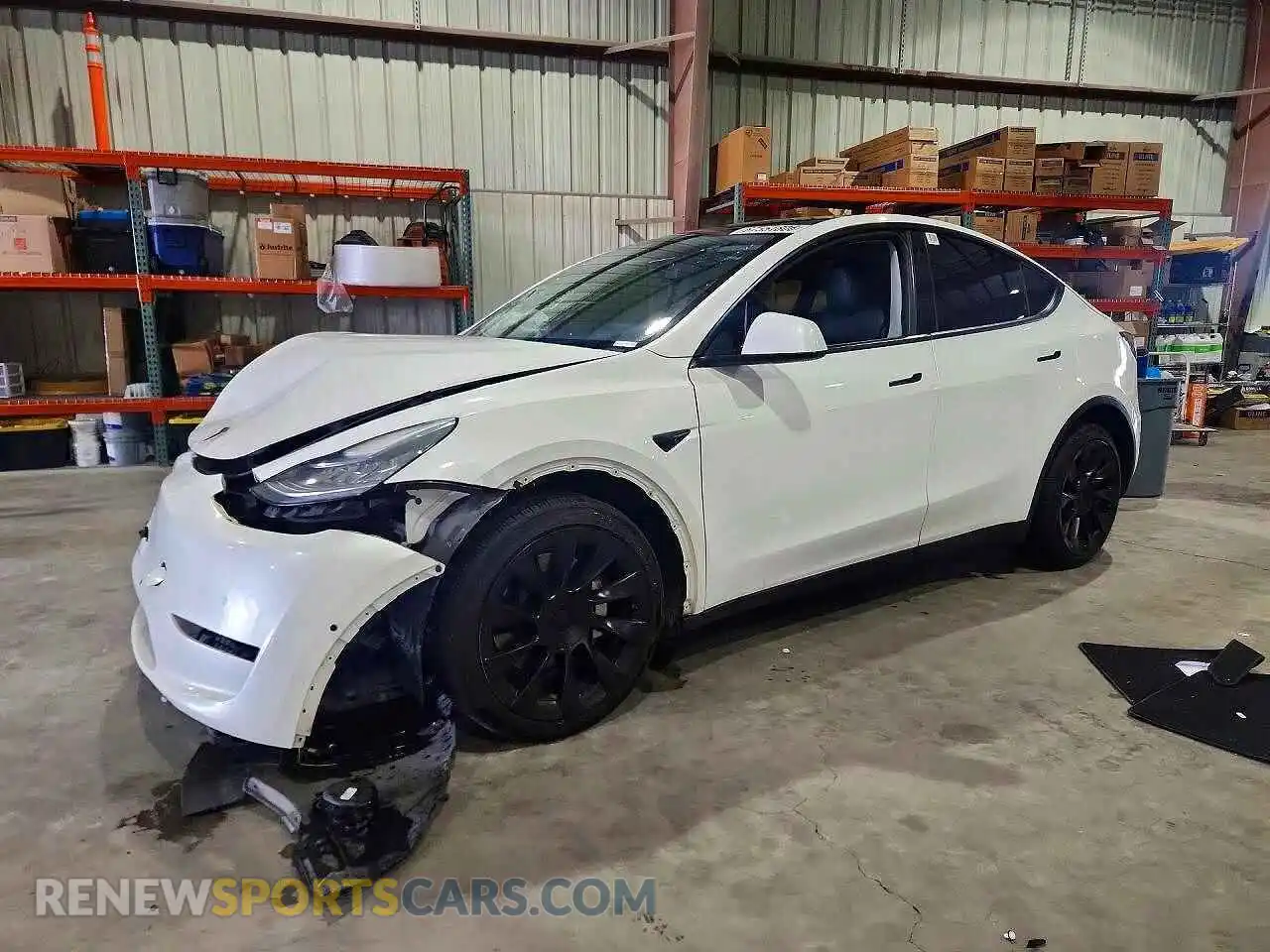 1 Photograph of a damaged car 5YJYGDEE3MF248048 TESLA MODEL Y 2021